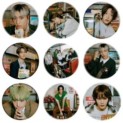 KPOP P1Harmony Fall In Love Again Album Photo Print Badge Mirror Keyring Jongseob Theo Soul Brooches Bag Clothes Decor Fans Gift