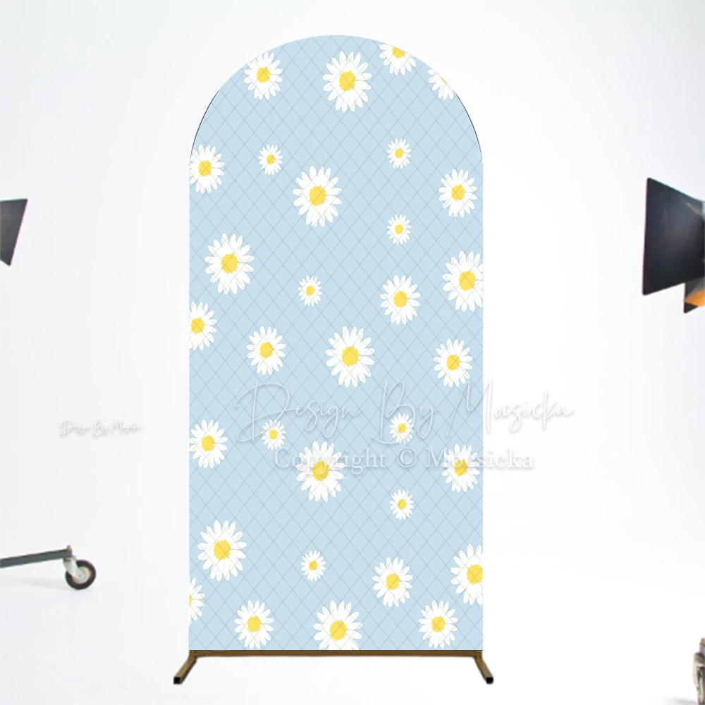 Mocsicka mariage arc décors couvre enfant bébé douche fille princesse anniversaire bleu Photo arqué arrière-plans blanc fleur décor