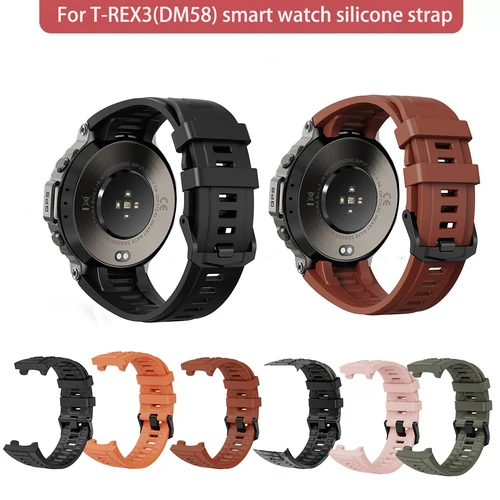 Imagen 2 del producto Adecuado para reloj inteligente DM58 T-REX3, correa de silicona, correa de acero inoxidable, ancho de 22mm, removedor de medidor de destornillador