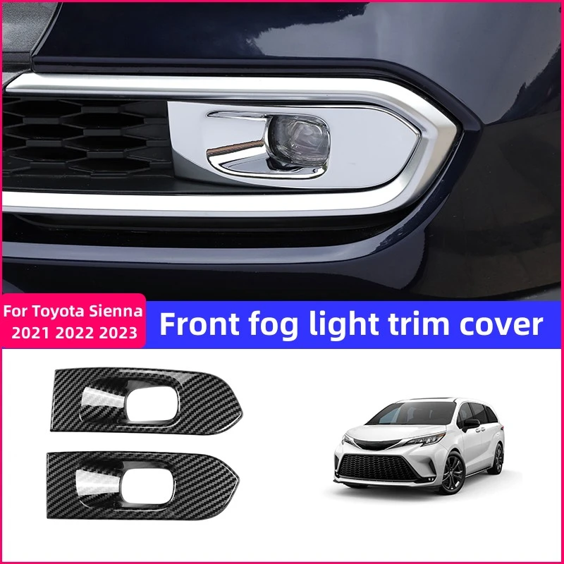 

Front Rear Fog Light Trim Cover ABS Fog Lamp Decoration Frame For Toyota Sienna 2021 2022 Car Sticker Accessories