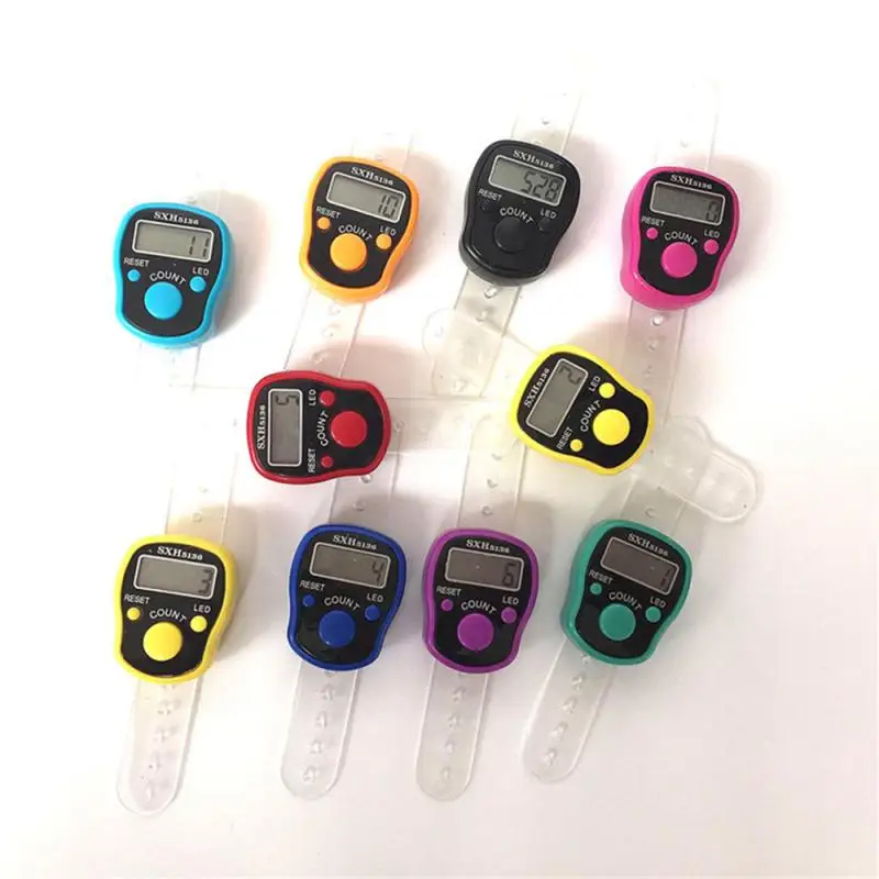 Mini Stitch Marker Row Finger Counter LCD Electronic Digital Tally Counter For Sewing Knitting Weave Tool Finger Ring Counter