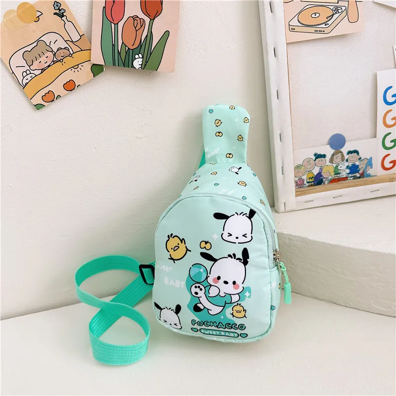 Sanrio Accessories Cinnamoroll Crossbody Bag Kuromi Shoulder Bag My Melody Children Chest Bag Pochacco Coin Purse Kid Gift Girl