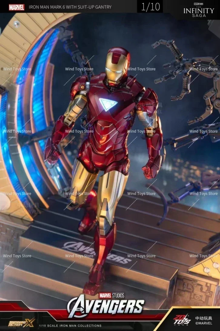 В наличии ZD Железный Человек MK6 с костюмом Gantry, оригинальная модель Тони Старка 1/10, экшн-фигурка, Коллекционная игрушка в подарок