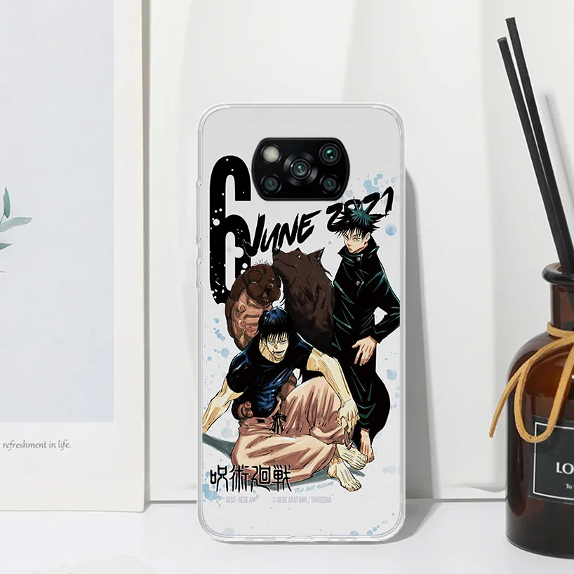 Jujusu-Kaisen Fushiguro Toji Phone Case For Xiaomi Poco X6 X5 X4 X3 Nfc F6 F5 Pro F4 Gt F3 F2 F1 M5S M4 M3 Art Fundas Back Cover