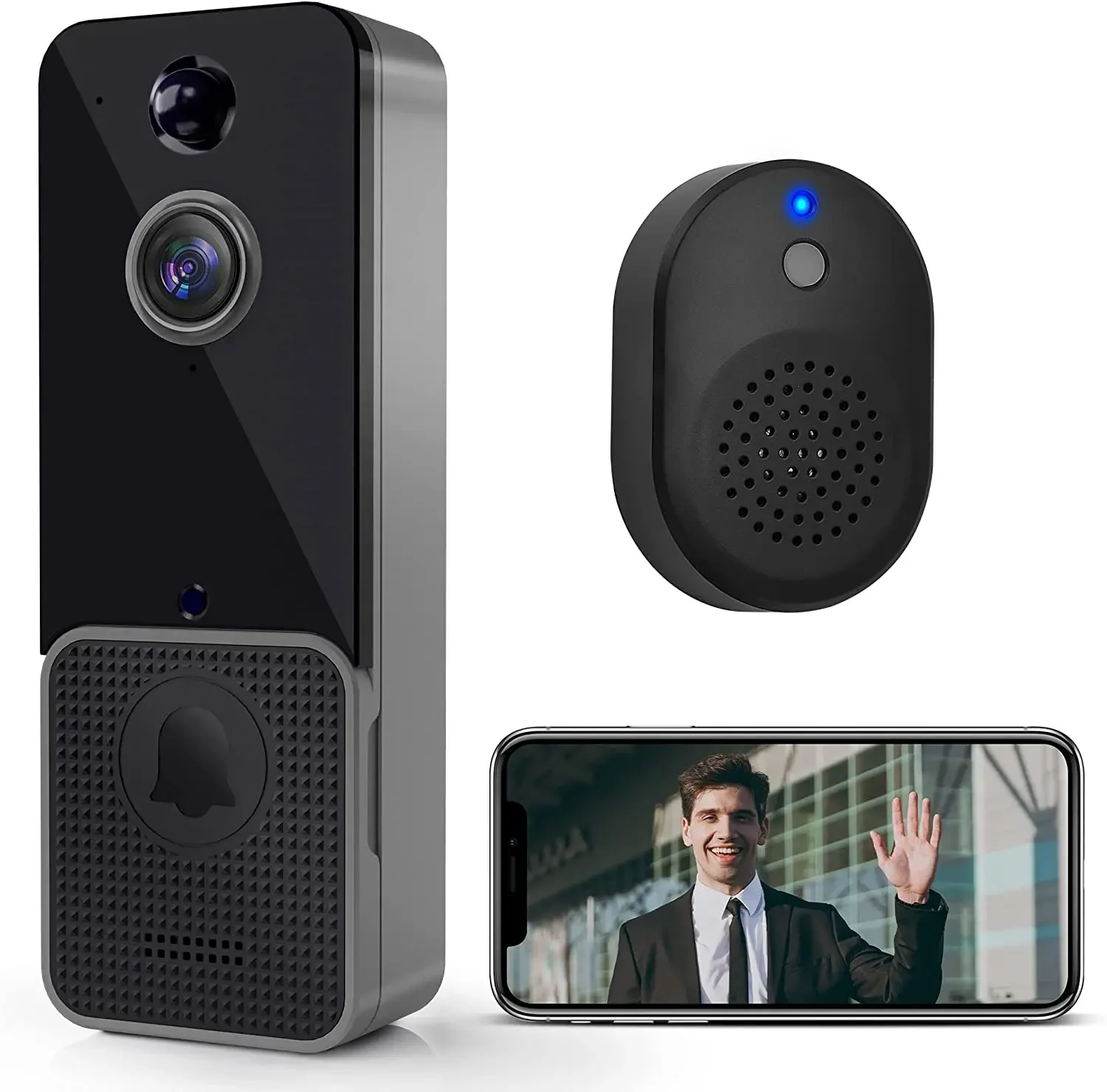 

НОВЫЙ Wi-Fi видеодомофон 1080P с приложением TTLOCK, умный беспроводной дверной звонок с камерой безопасности и датчиком движения PIR