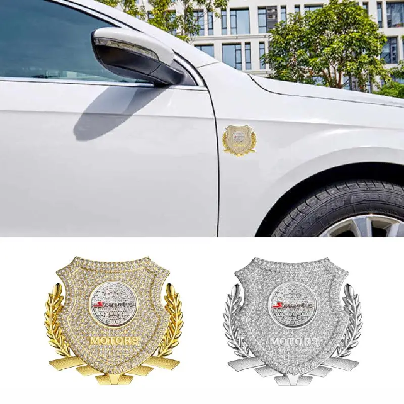 

Car Side Window,VIP 3D Metal Sticker,Wheat Ears Side Logo,Auto Body,Door,Center Pillar,Occlusion Scratches,Decorative Logo Decal