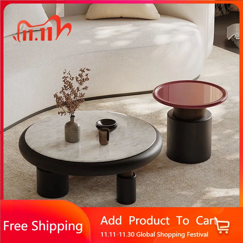 

Modern Decoration Coffee Table Nordic Living Room Aesthetic Bedroom Coffee Table Center Round Meubles Entrance Hall Furniture