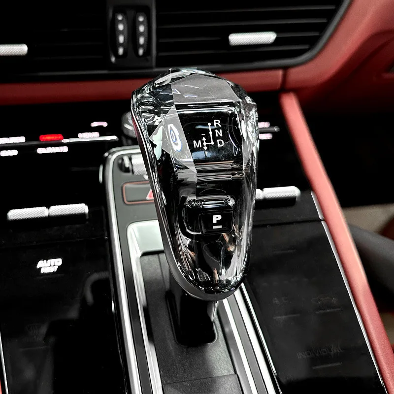 1PCS for Porsche Cayenne Panamera 2017 2018 2019 2020 2021 2022 2023 Crystal Gear Shift Knob Lever Handle,Interior Accessories - Image 5