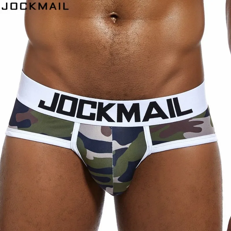 JOCKMAIL 5PCS/Lot Print Camouflage Mens Underwear Briefs Calzoncillos Hombre Slips Cueca Gay Underwear Male Panties