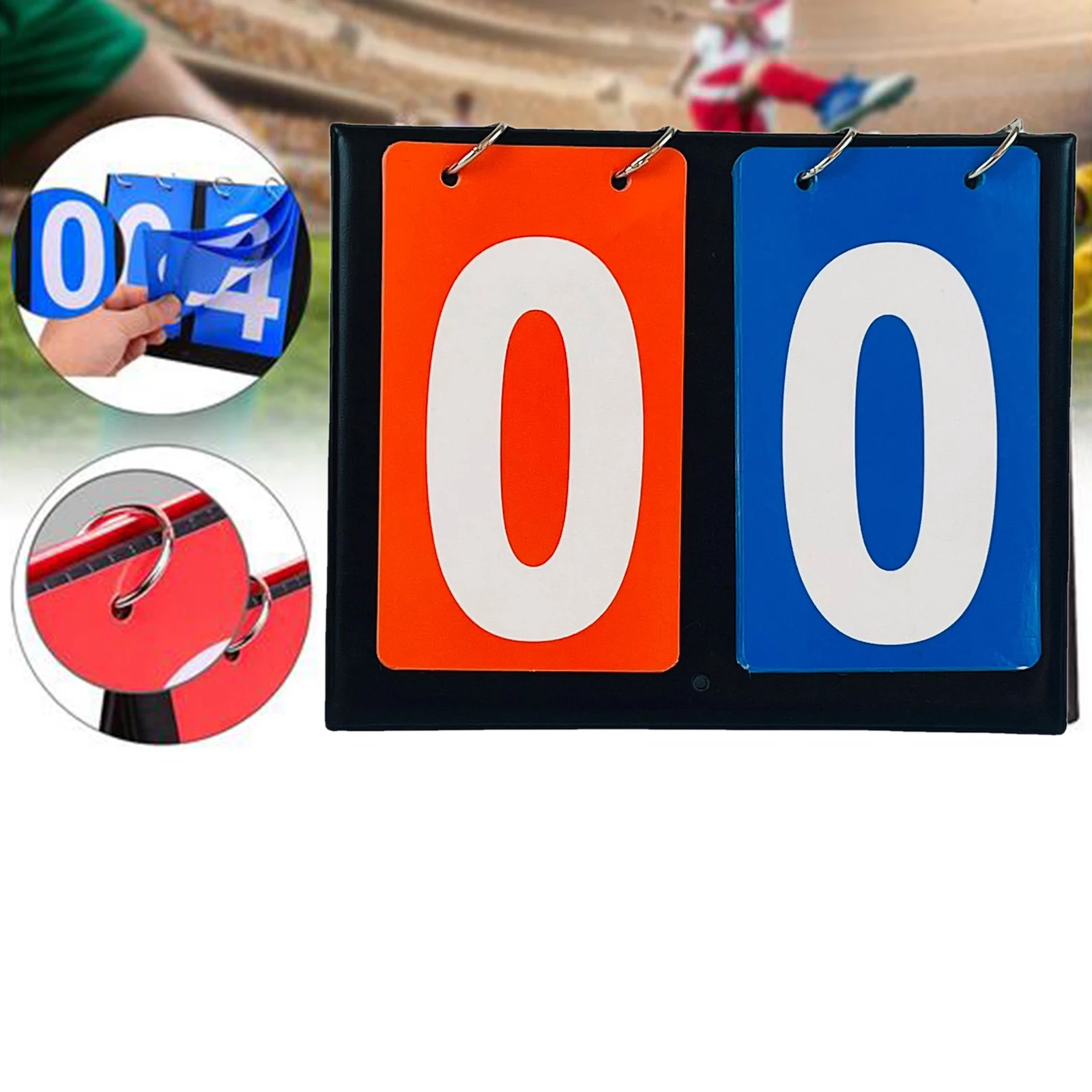 Multifunctional Sports Scoreboard Table Top Scoreboard Detachable up 2 digits Flip Score for Football Table Top Scoreboard Table