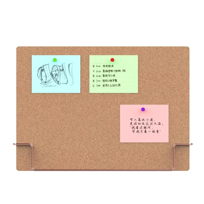 

Display Vintage Rectangular Desktop Memo Board Bulletin Board Message Memo Cork Board Display Picture Pin Table Stand