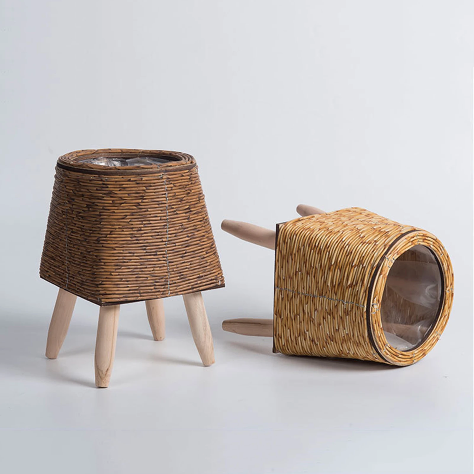 Rustik Tarz El Dokuması Rattan - Rattan Plant Basket incelemesi ve fiyatı