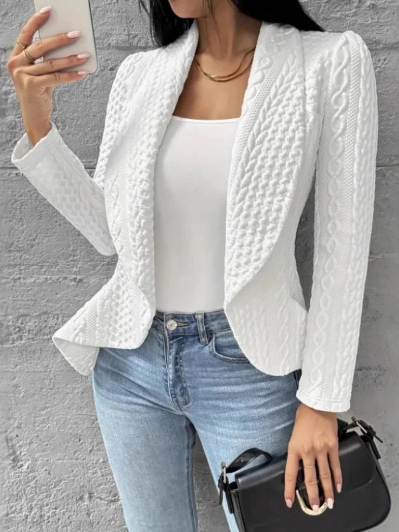

New spring Fashion Cardigan Women in White