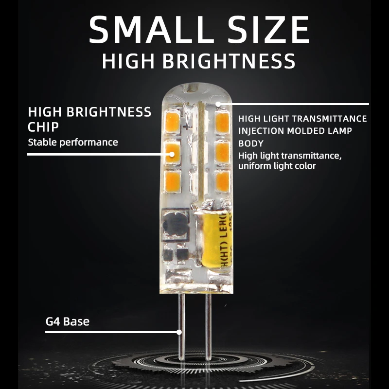 6 قطعة مصباح LED صغير G4 4 واط LED لمبة التيار المتناوب تيار مستمر 12 فولت أضواء الشموع استبدال 30 واط 40 واط مصلحة الارصاد الجوية ضوء سيليكون مصباح 360 درجة زاوية LED الإضاءة #5