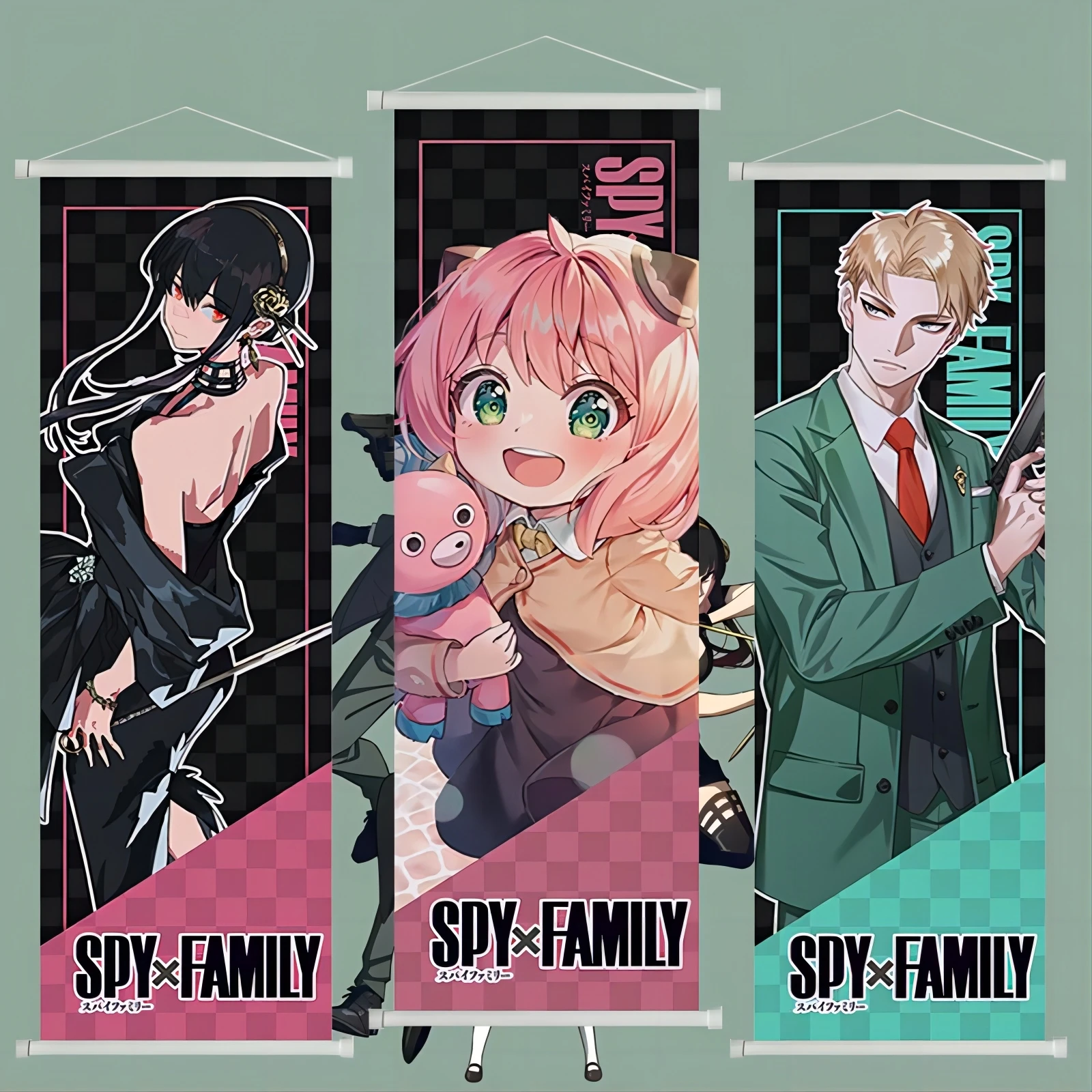 

S Family Wall Scroll Poster Anya Forger Yuri Briar Yor Forger Loid Forger Cosplay Art Print Home Bedroom Decoration For Fan