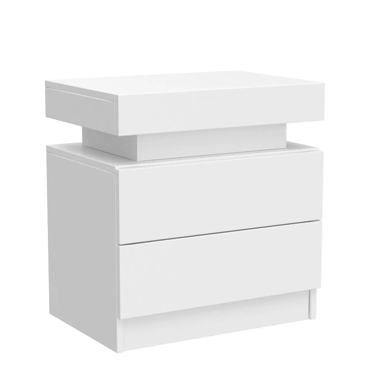 Nightstand Set of 2 LED Nightstand with 2 Drawers,Night Stand Set 2 with LED Light,Bedside Table with Drawers for, Customized - view 5