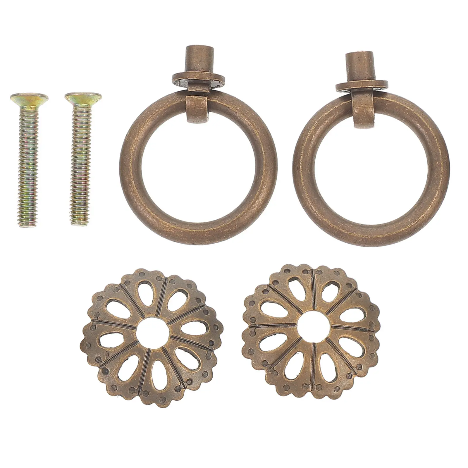 2pcs Antique Chinese Style Door Pull Handle Metal Cabinet Hardware for Kitchen Cupboard Furniture Accessory Dresser Wardrobe