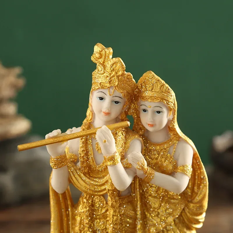 

India Figurine Statue Lifelike Decorative Altar Shrine Decor for Garden Bonsai Decor Traditional