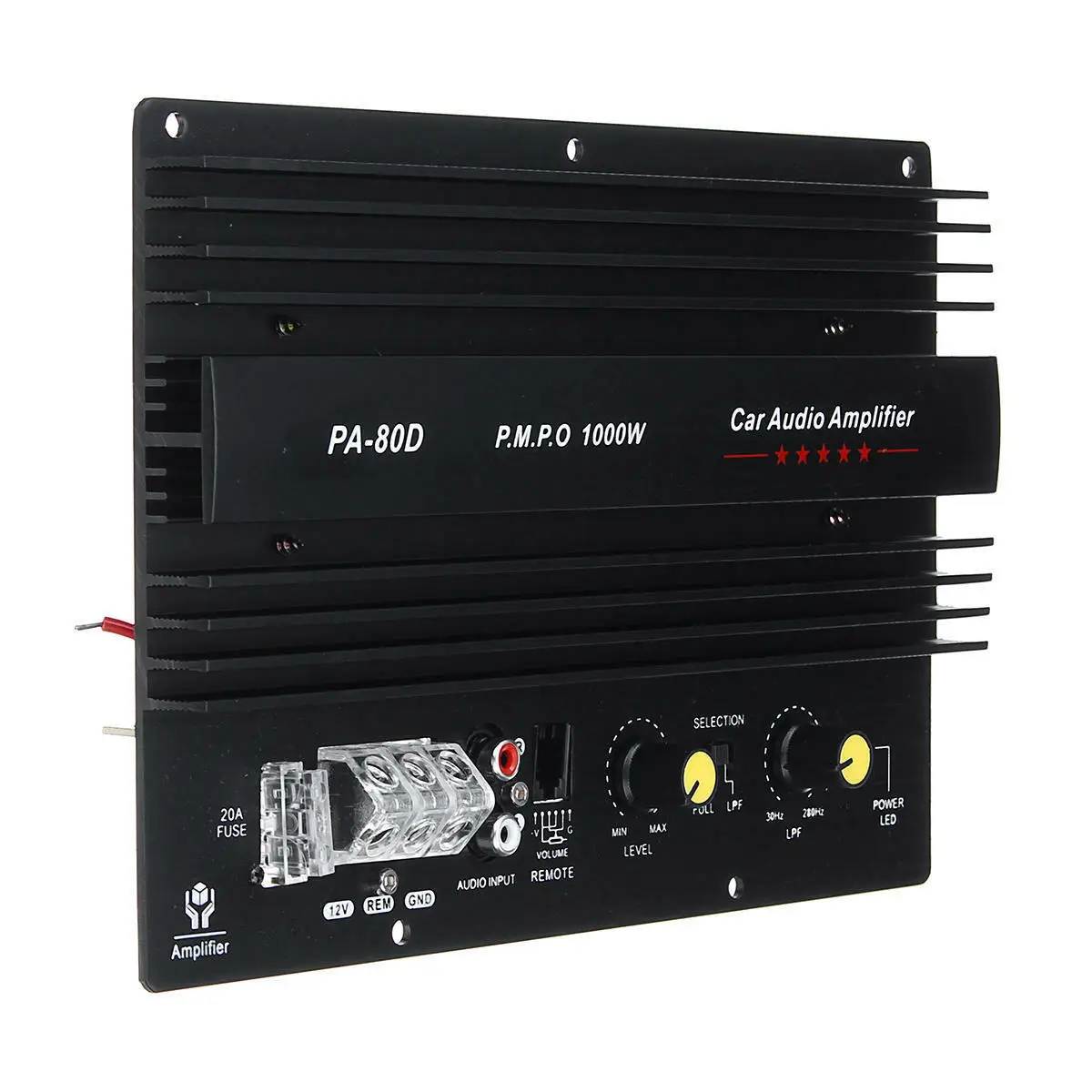 PA-80D 12V Universal 1000W Amplifier Board Mono Car Audio Power Amplifier Powerful Bass Subwoofers Amp For Car Modi