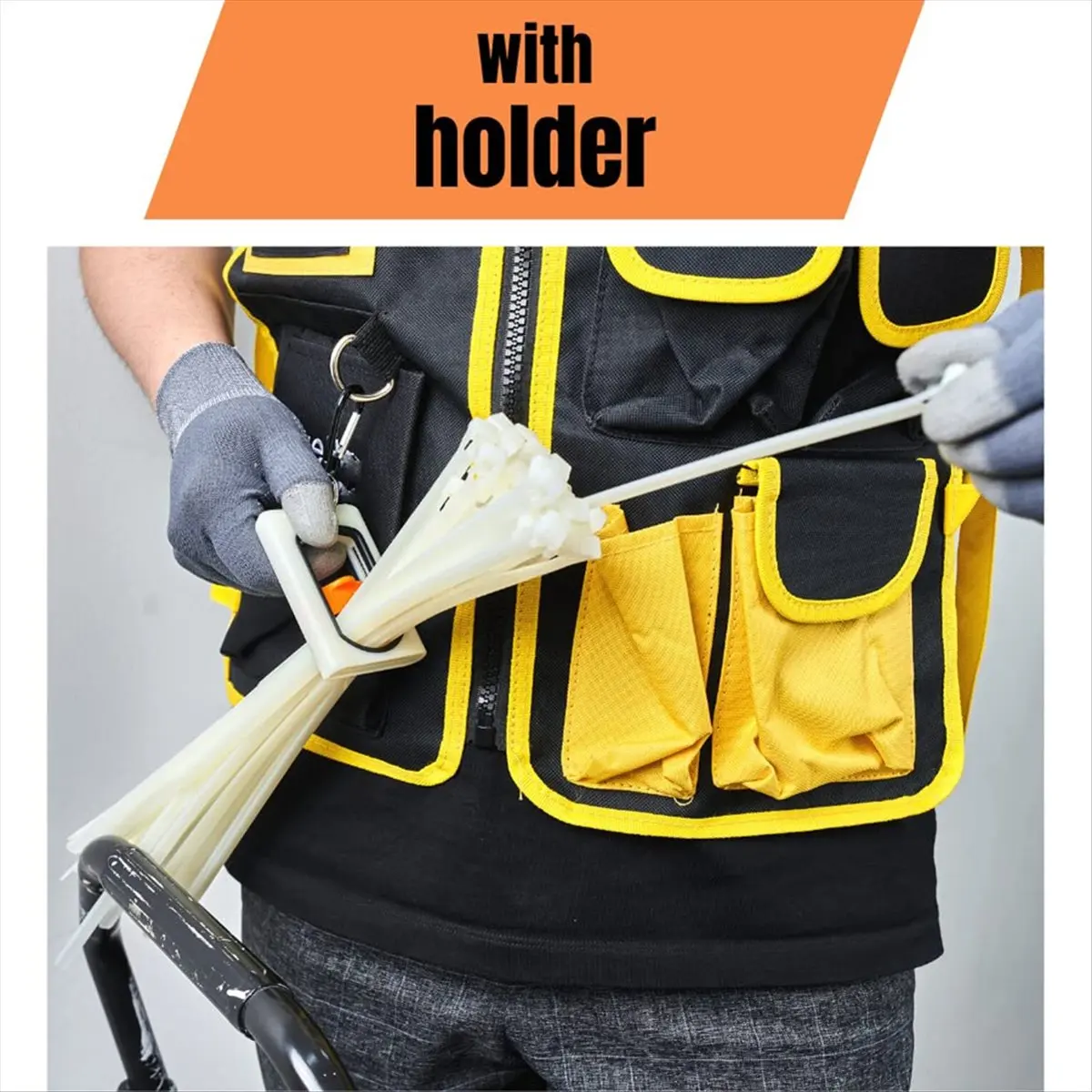 A75K Zip Tie Holder for Cable Ties Arrangement, Organizer to Improve Work Efficiency, Wire Reduce Waste, Heavy Duty Indoor