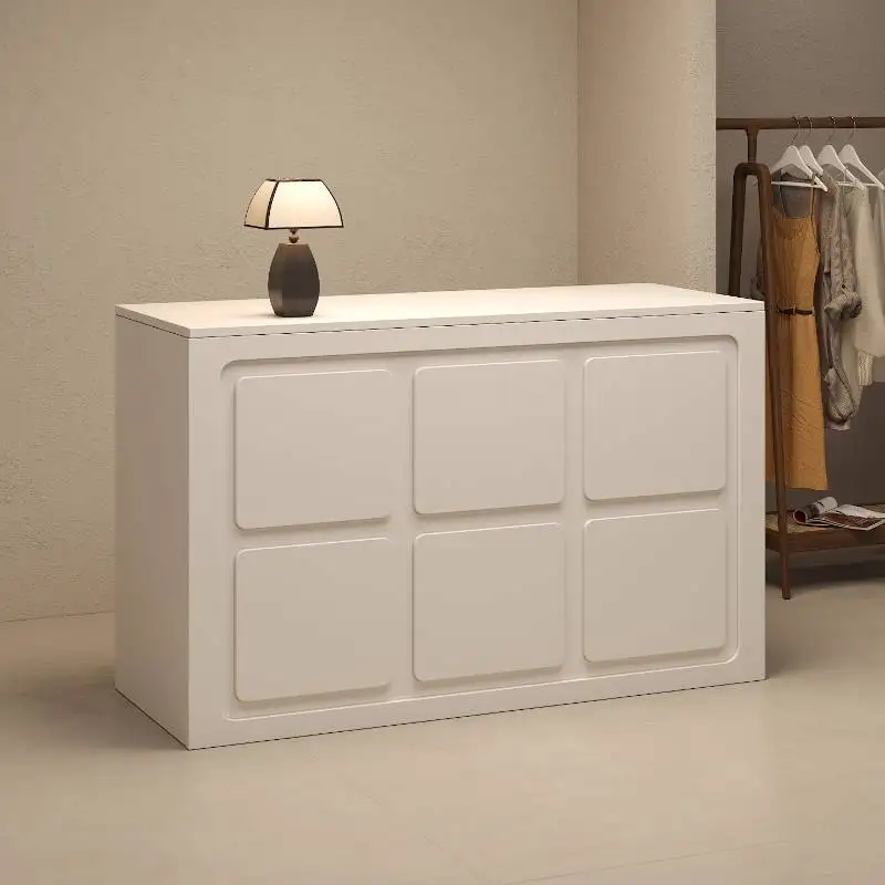 

Vintage Storage Reception Desks Black Checkout Classic Drawers Reception Desks Solid Wood Small Mostrador Recepcion Furniture