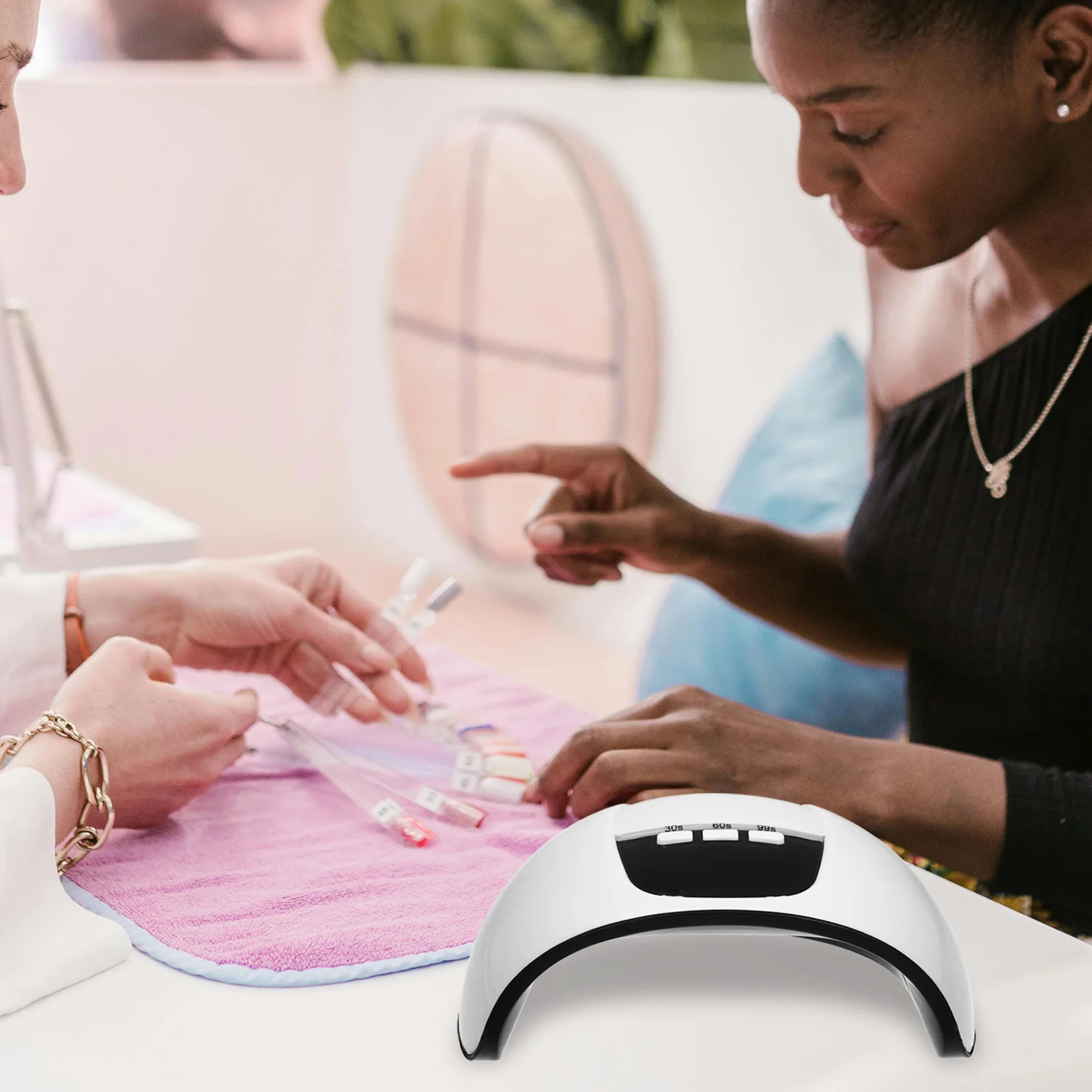 36 W LED Nagellampe Gel Nagellack Trockner Display USB Ladung Tragbare 12 Perlen Maniküre Licht Timer Infrarot Sensor