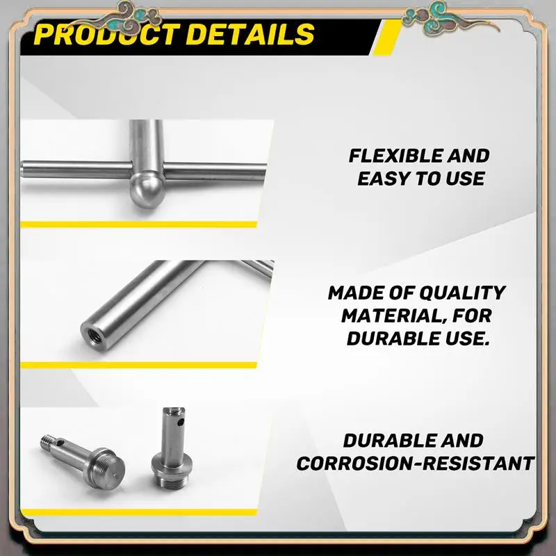 

Durable Trumpet Repair Kit: Steel Connecting Piston And Grinding Rod For Various Instrument Types