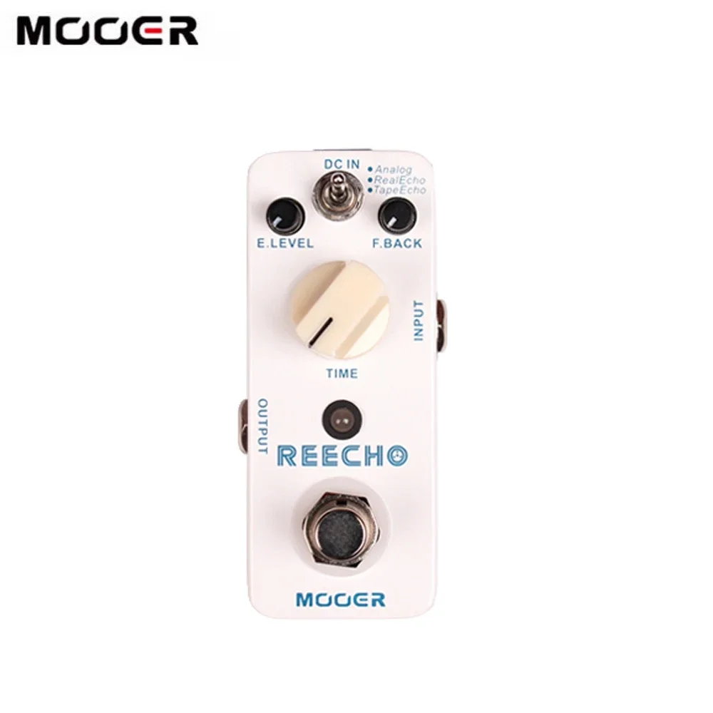 Mooer Reecho Micro Digital Delay Effect Pedal 3 Delay Modes(Analog/Real Echo/Tape Echo) for Electric Guitar True Bypass