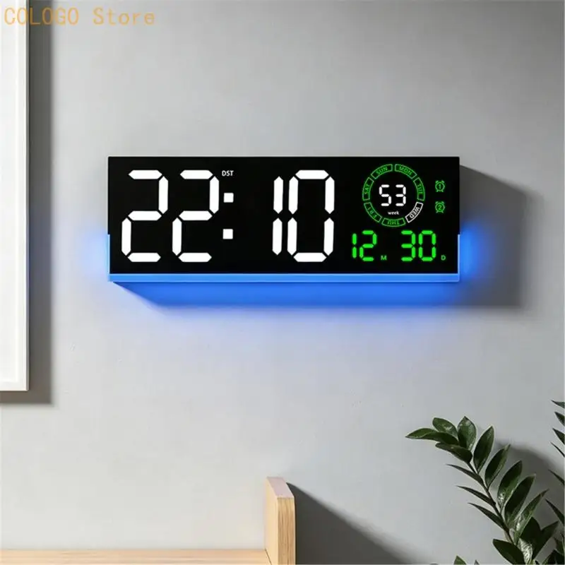 Large LED Digital Alarm Clock Temperature Display for Home Office and Classroom D0LD