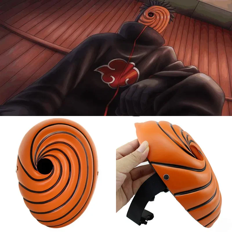 Japon Anime dessins animés unisexe Tobi Obito Akatsuki Ninja Madara mascarade Cosplay masque complet en résine masque de fête