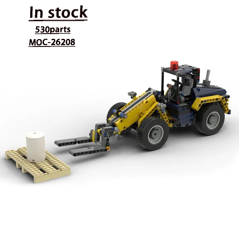 

MOC-26208 Classic New Wheel Loader Building Block Model, 530 Pieces, Birthday Building Block Toy Gift for Boys and Children