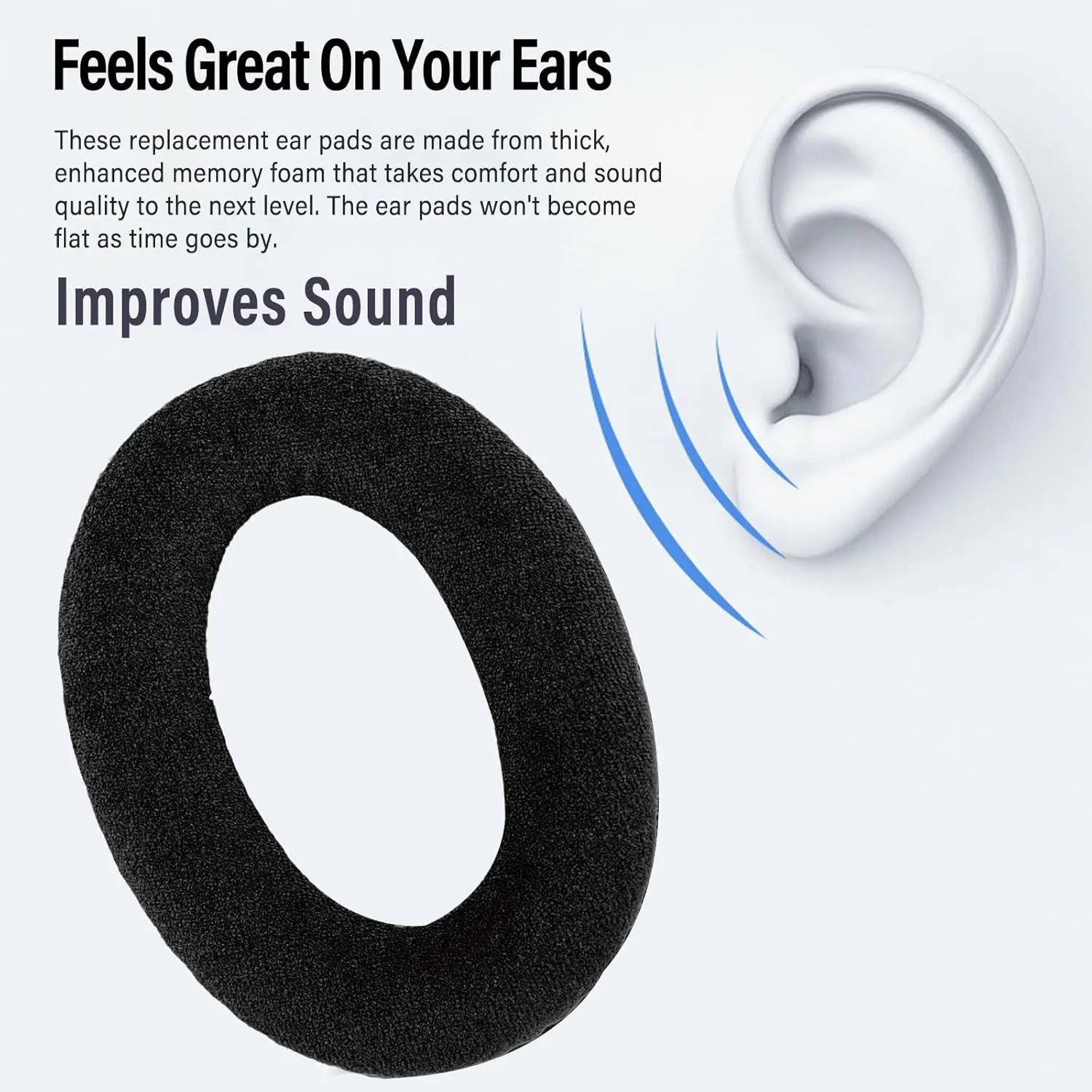 Almofadas de substituição para fones de ouvido HD598 compatíveis com fones de ouvido Sennheiser HD598, HD598SE, HD598CS, HD595, HD599, HD599 SE