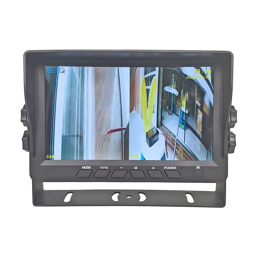 DIYKIT 7inch AHD IPS 2CH Rear View Car Monitor Support 720P 1080P AHD CVBS Camera Video Recording Diaplay 2 Cameras Image