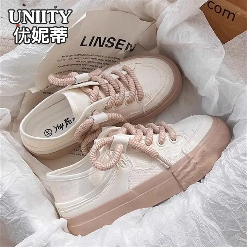 Sweet Ins Fashion Canvas Shoes Female Girly Heart Student Board Shoes Casual All Match Soft Comfortable Sneakers Y2k Girls Gifts