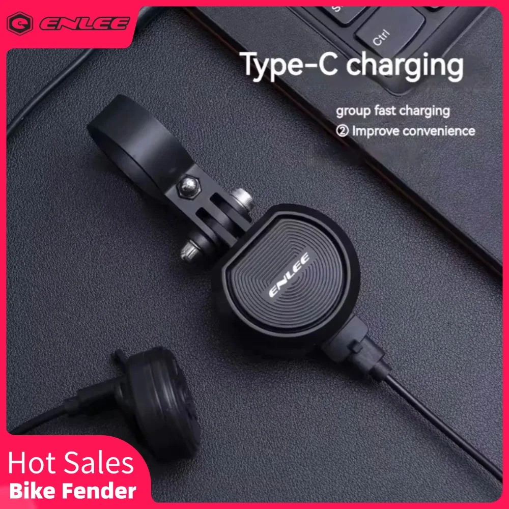 

ENLEE 120DB USB Charge Bicycle Bell MTB Cycle Trumpet Electric Horn Anti-theft Alarm Siren & Remotely Remote Control