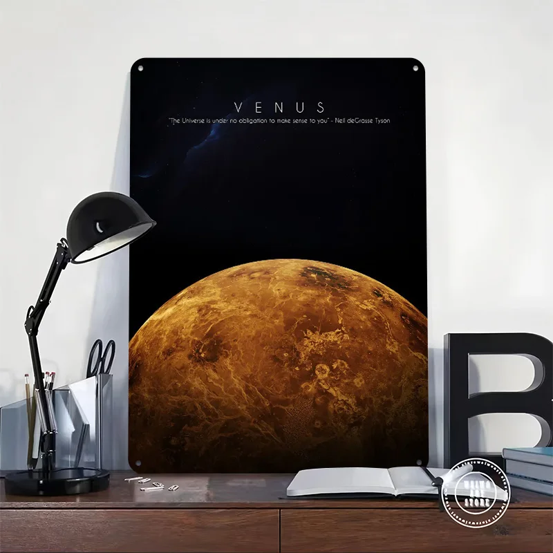 ملصق فينوس معدني علامات القصدير ديكور المكتب علامة معدنية مخصصة لتزيين جدران الفن أشياء لتصميم الغرفة ديكورات المنزل في