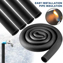 Pipe Insulation Foam Tube Foam Tubing Black Pipe Cover Heat Preservation Outdoor Water Pipe Insulation Freeze Foam