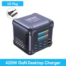 【¥6,228】Ubigbuy 420W GaN充電器 PPS PD3.1 最大140W USB-C デジタル表示 USプラグ 特別割引-アリエク特価アラート