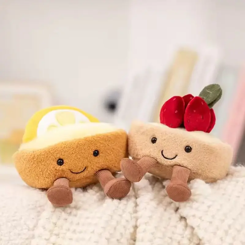 

Hot Jellycat Food Series Plush Toys Strawberry Tower And Lemon Tower Wafle Stuffed Animals Kawaii Cute Soft Collectible Gifts