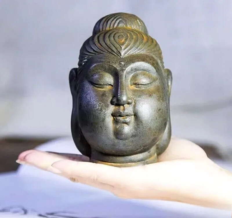 New Cast Iron Rust Buddha Statue Buddhism Zen Ornament Decor