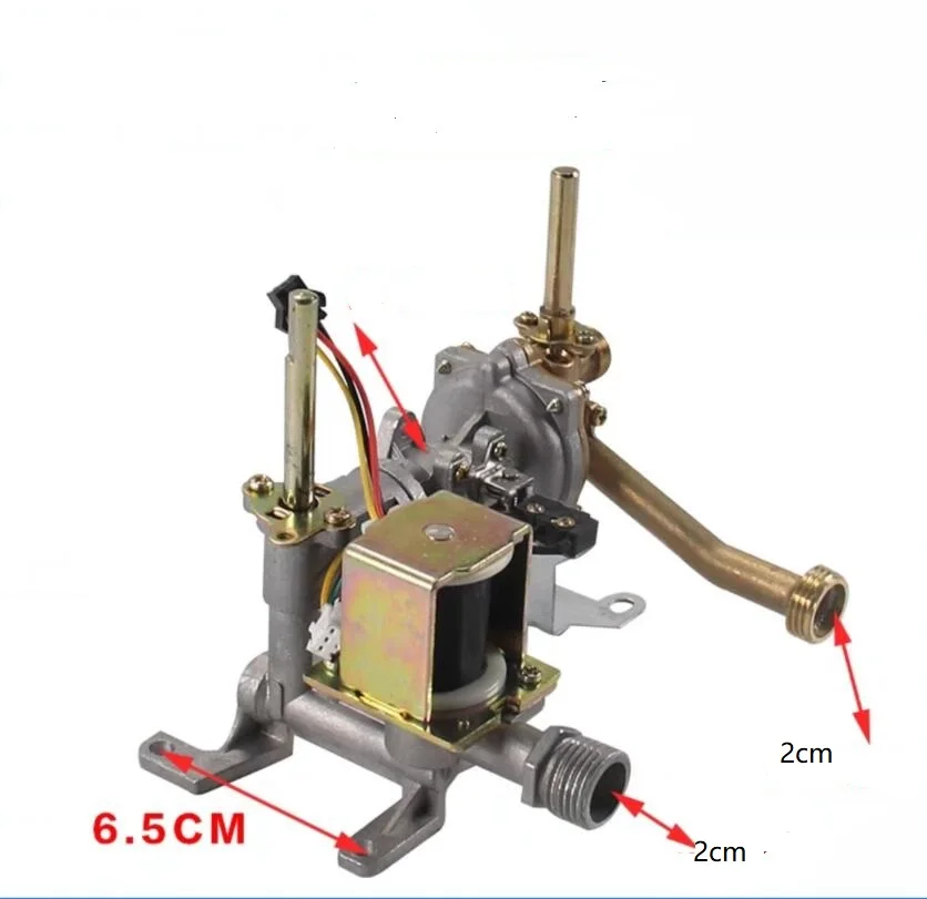 130 مللي متر ارتفاع 6-7L أجزاء سخان مياه يعمل بالغاز صمام تجميع المياه والغاز عمود قصير