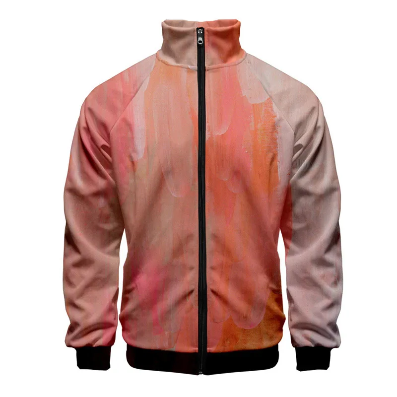 Abstract Painting Pattern 3D Jacket Men Women Harajuku Hip Hop Style Hoodies Casual Stand Collar Zipper Sweatshirt Mens Clothes