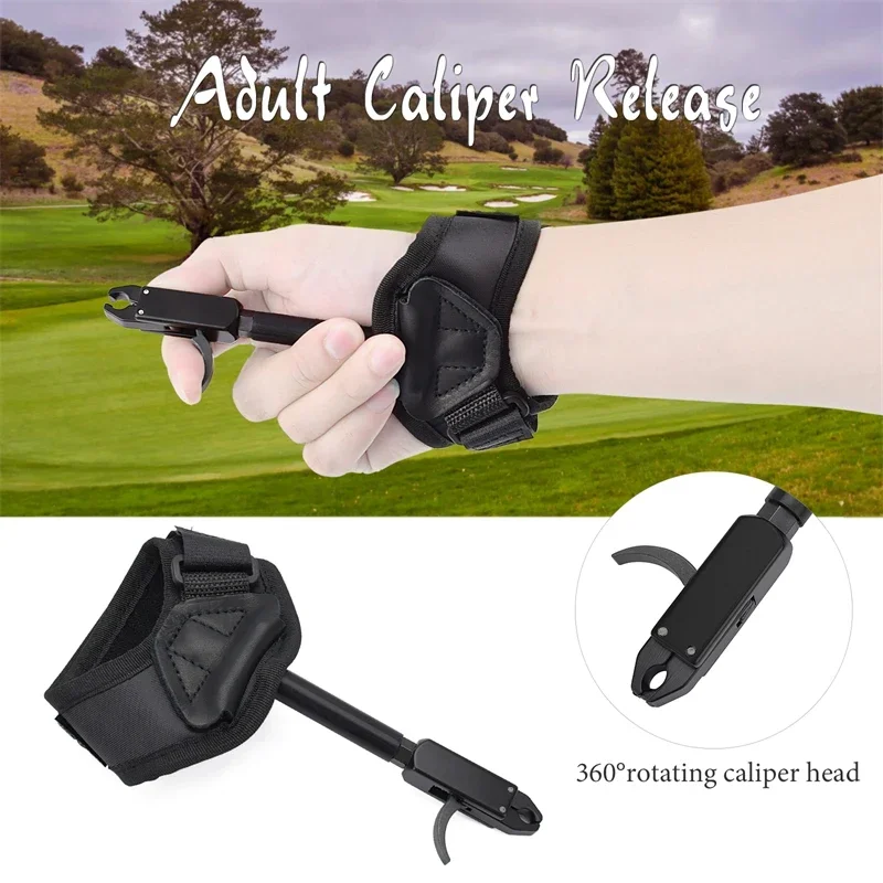 

1 шт., комплексный лук для взрослых, черный суппорт, ремешок для стрельбы, триггер, браслет для стрельбы из лука, изогнутый лук, охотничьи аксессуары