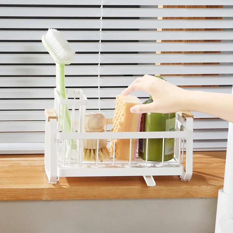 Küche Lagerung Rack Wasserhahn Spülmaschine Waschbecken Waschbecken Geschirr Baumwolle Tücher Pinsel Arbeitsplatte Organisation Lagerung