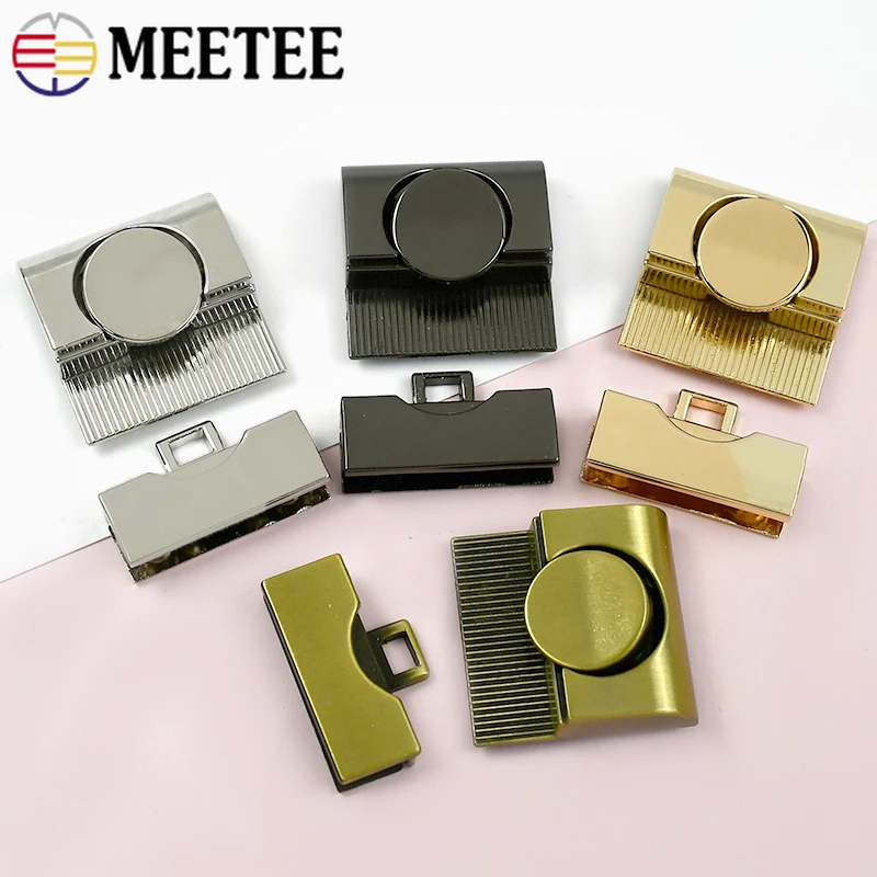 

1-5Pcs Metal Buckles Handbag Push Closure Lock Buckle Purse Decorative Snap Clasps Repair Bag Replacement Button Sewing Hardware