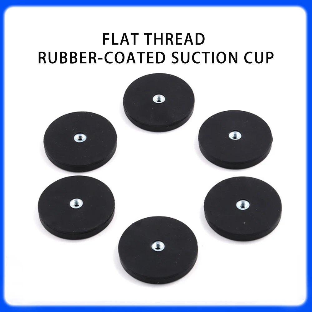 

Strong Magnetic Coating Suction Cup Flat Thread Suction Cup Car Clothes Fixing Anti Collision Traceless Magnet Base For DIY Home