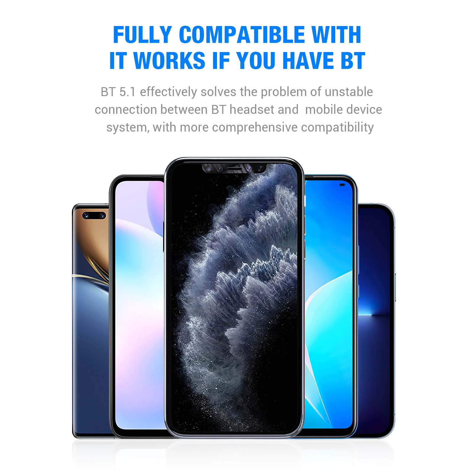 

Беспроводная одиночная внутриканальная гарнитура с креплением на ухо для звонков без помощи рук, HD-звук, технология .1.