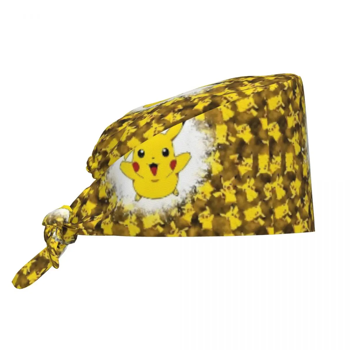 

Регулируемая рабочая шапка в стиле аниме P-Pikachu, женская и мужская шапочка для скраба для видеоигр, шапочка для скраба для медсестер, доктор, хирург, кепка для стоматолога