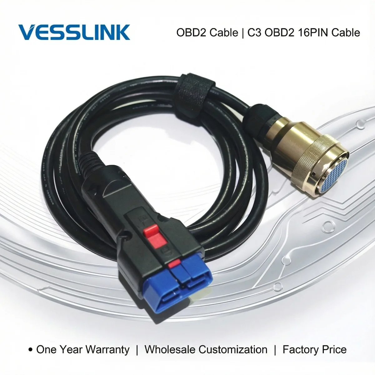 

FOR MB Star C3 OBD2 16PIN Cable OBD II 16 Pin Connect Main Test Cable Car Diagnostic Scanner Tool for Benz MB Star C3