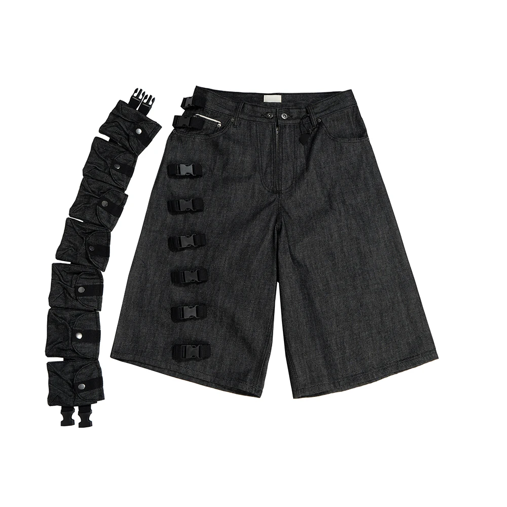 

New Fashion Multi-pockets Functional Cargo Shorts or Men Summer Streetwear Baggy Five Point Pants Oversized